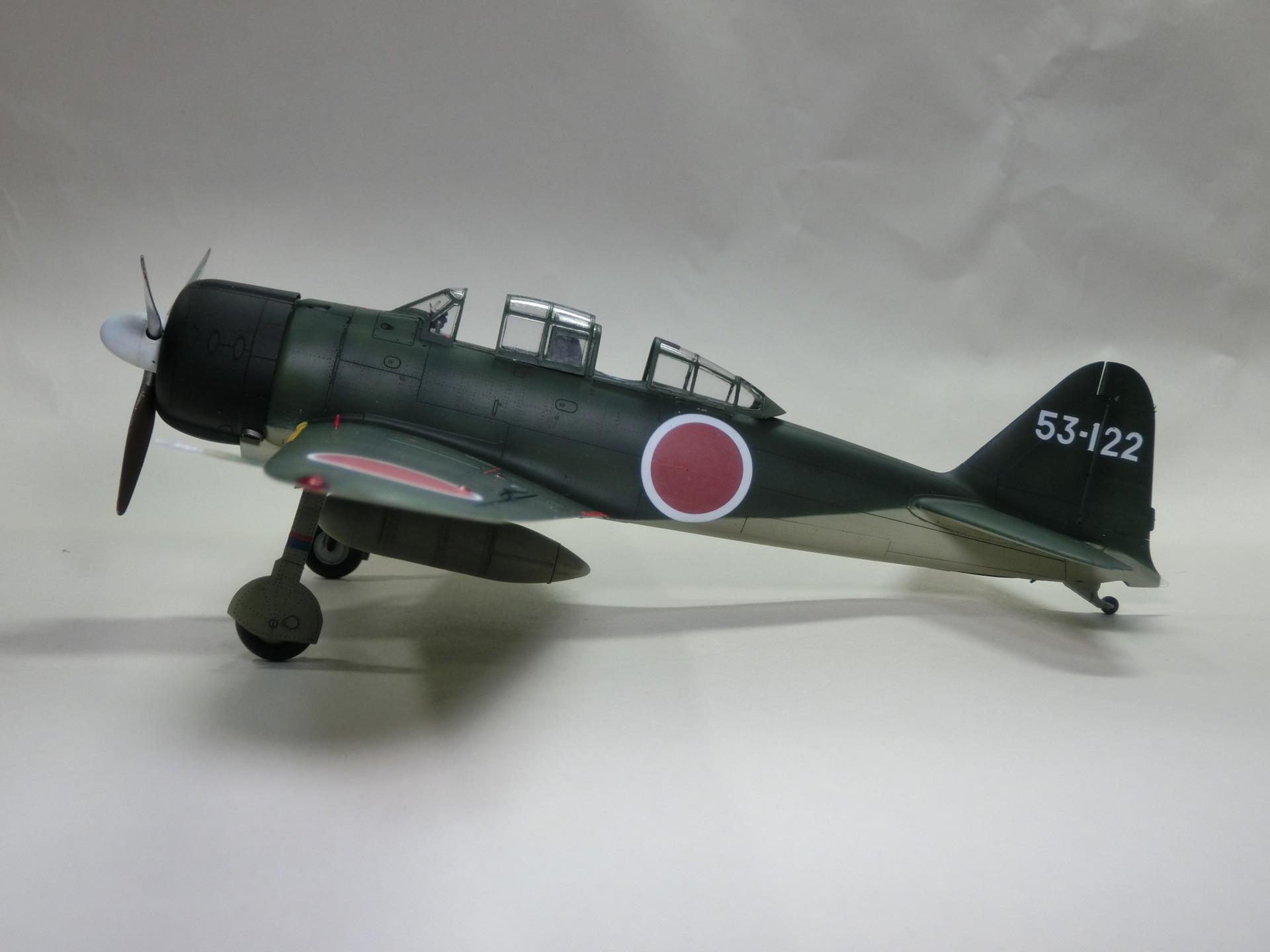 エデュアルド1/48 零戦21型改造「複座零戦」 制作記 9: 日の丸航空隊の模型日記